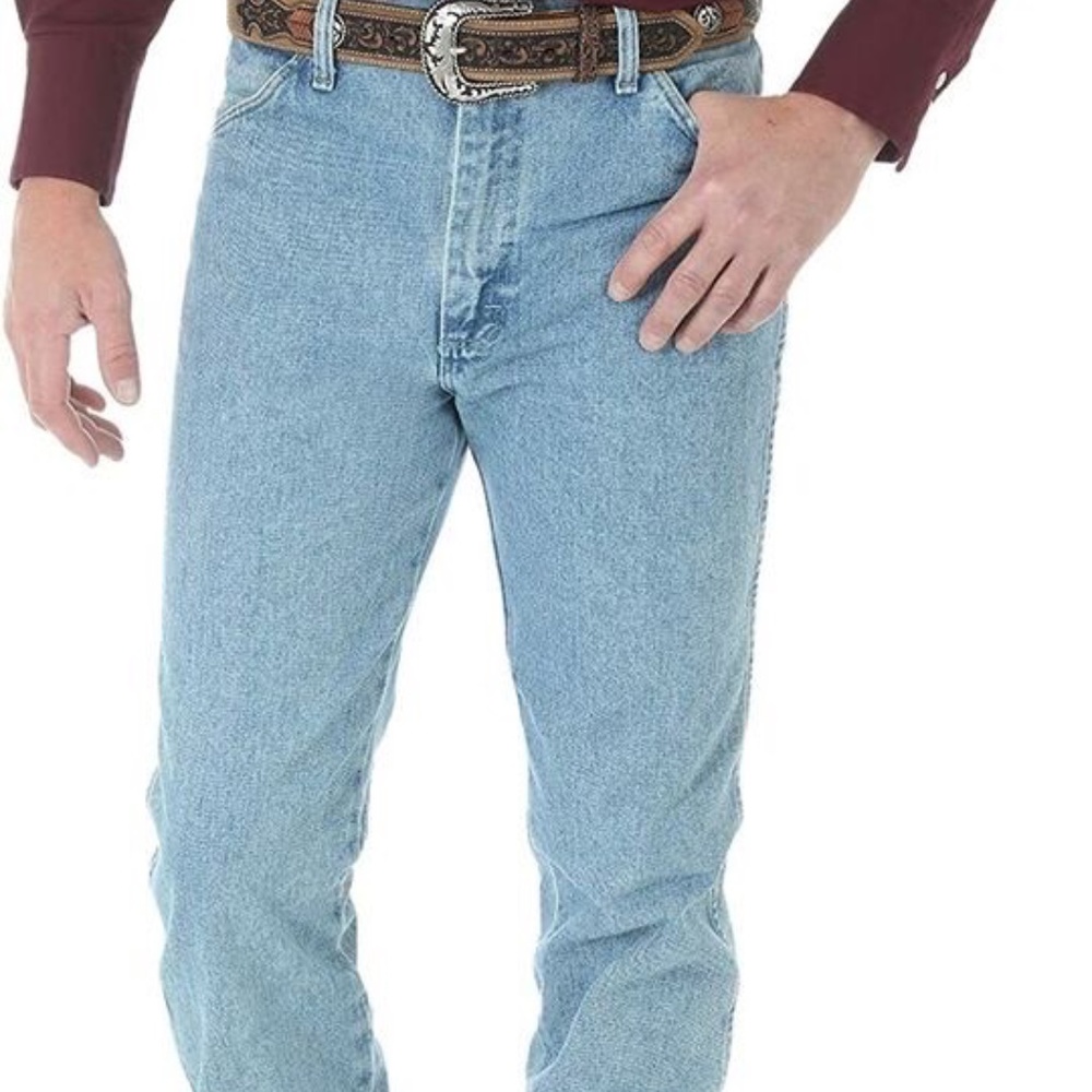 Wrangler Men's Cowboy Cut Slim Fit Light Blue  Jean, 36 X 32